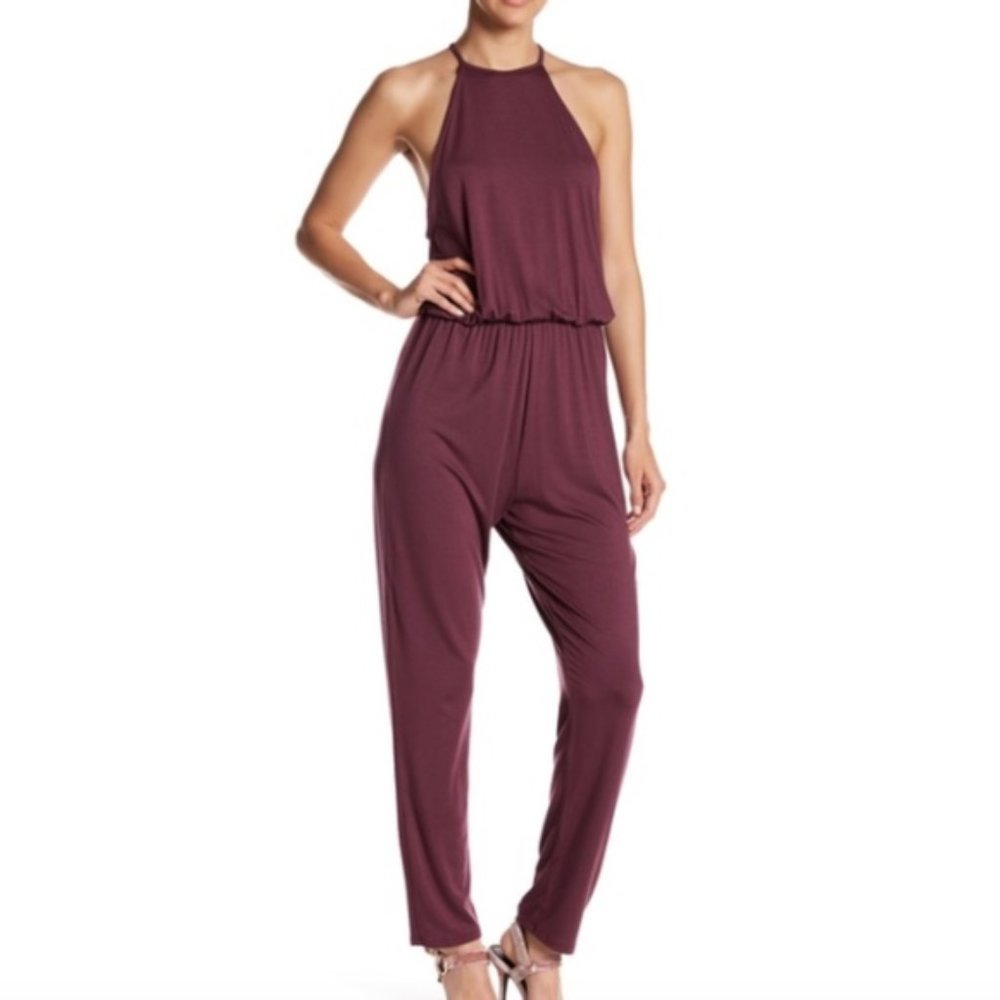 Rachel Pally Maisie Blouson Jumpsuit Maroon size M